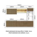 Ver imagem 4 de Armário de Cozinha Completa 310cm Branco/Rustic Stella Madesa 03