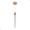 Ver imagem 1 de Lustre Pendente Empire Redondo Bolhas Cristal Dourado Led 3500k Luz Quente 7w Bivolt