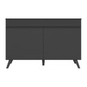 Ver imagem 5 de Balcão Cozinha Gabinete Pia 120cm 2 Portas Veneza Multimóveis V3738 Preto