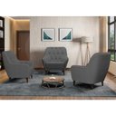 Ver imagem 2 de Poltrona Decorativa 81cm Poodle Veludo Cinza - Sallar Home