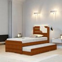 Ver imagem 1 de Cama Bibox Solteiro Colônia Cinamomo e Off com 02 Colchões