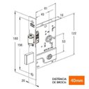 Ver imagem 2 de Fechadura Tetra Rolete Trava Auxiliar 800 Redonda Inox