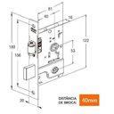 Ver imagem 3 de Fechadura Tetra Rolete Trava Auxiliar 800 Redonda Inox