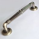 Ver imagem 3 de Puxador Duplo Victoria 305mm Bronze Antigo Porta Pivotante Correr Passagem Madeira Vidro Rústico