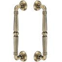 Ver imagem 1 de Puxador Duplo Victoria 305mm Bronze Antigo Porta Pivotante Correr Passagem Madeira Vidro Rústico