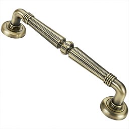 Puxador Duplo Victoria 305mm Bronze Antigo Porta Pivotante Correr Passagem Madeira Vidro Rústico - 2