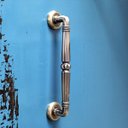 Ver imagem 4 de Puxador Duplo Victoria 305mm Bronze Antigo Porta Pivotante Correr Passagem Madeira Vidro Rústico