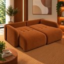 Ver imagem 7 de Sofá Cama Casal Retrátil e Reclinável 5 Lugares Terracota Uruguai 276cm