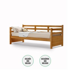 Sofá Cama Vintage Enjoy Mona em Madeira Imbuia Acompanha Nicho - 3