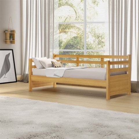 Sofá Cama Vintage Enjoy Mona em Madeira Imbuia Acompanha Nicho