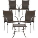 Ver imagem 1 de Jogo de 4 Cadeiras Ascoli com Mesa de Centro Chocolate