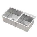 Ver imagem 2 de Kit Cuba Dupla Gourmet Nápoles Aço Inox 304 e Torneira Gourmet Roma Aço Inox Goldenx