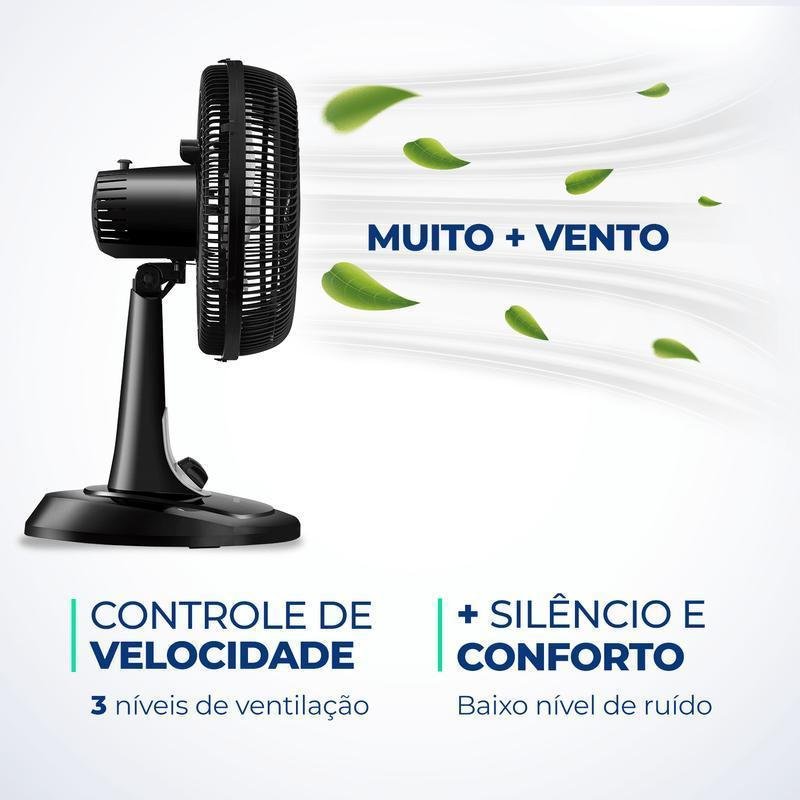 Ventilador de Mesa Mondial 6 Pás Turbo Vt-30-nb 110v - 3