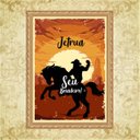 Ver imagem 1 de Quadro Moldura Dourada Umbanda Seu Boiadeiro 24x18cm:com Vidro
