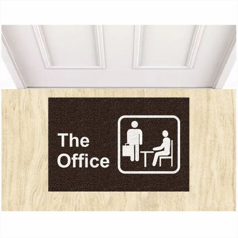 Tapete Capacho Divertido The Office o Escritório Decorativo.:marrom/60x40 Cm.