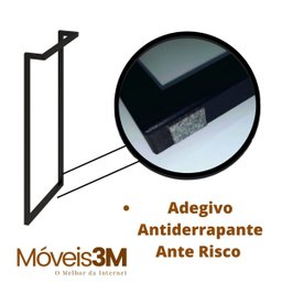 3 Pés Base De Mesa 75cm Quadrada Metal Escrivaninha Aparador:Preto - 4