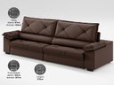 Ver imagem 5 de Sofá com Carregador Usb e Molas no Assento Retrátil Reclinável Nice 2,10m Velosuede - Netsofas