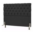 Ver imagem 1 de Cabeceira para Cama Box de Casal 1,4 M Estofada Almofadada Lisboa:corino Preto