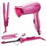 Conjunto Secador Chapinha Escova Mondial Fashion Rosa Bivolt - 1