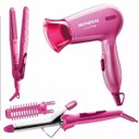 Ver imagem 1 de Conjunto Secador Chapinha Escova Mondial Fashion Rosa Bivolt