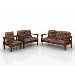 Sofa Belini Conj 3+2+1 Lug - 1