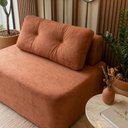 Ver imagem 2 de Sofá Modular Cielo 120cm Recepção Loja Sala de Estar Bouclê Terracota - Montanari's Decor