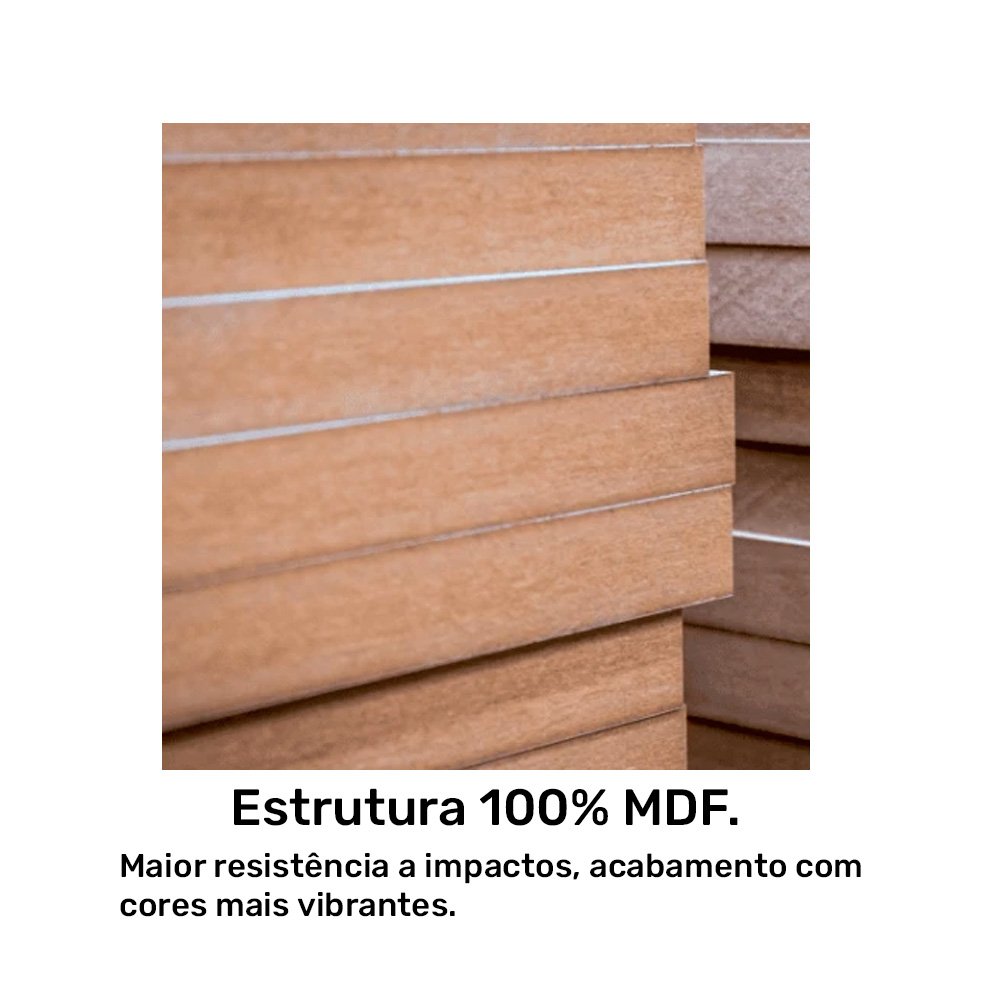 Banco Aurora 130 cm 100% MDF Cimol Chumbo/Nature i - 6