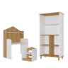 Quarto de Bebê 2 peças Permóbili Casinha - Branco/Nature - 1