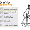 Ver imagem 4 de Lustre com 2 Pendentes Aramados Diamante - Cromado - 2-2100-11