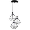 Ver imagem 1 de Lustre com 3 Pendentes Aramados Diamante - Cromado - 3-2100-11