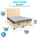 Ver imagem 3 de Conjunto Cama Box Bau Blindado Queen + Colchão D23 Pro Inducol + Cabeceira