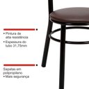 Ver imagem 7 de Conjunto 4 Cadeiras para Sala de Jantar Tradicional Pintada Preto/Marrom