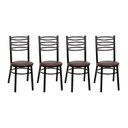 Ver imagem 1 de Kit 4 Cadeiras para Sala de Jantar Pintadas CC33 Preto/Marrom
