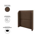 Ver imagem 2 de Cabeceira Solteiro Estofada Ideal para Cama Box 100cm Corino - Canela