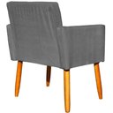 Ver imagem 7 de Kit 12 Poltronas Decorativa para Sala Nina Suede Cores Pé Palito 30cm Castanho - Suede