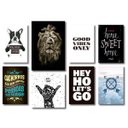 Ver imagem 1 de Kit 8 Placas Decorativas Frases e Animais Mdf