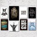 Ver imagem 3 de Kit 8 Placas Decorativas Frases e Animais Mdf