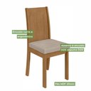 Ver imagem 7 de Conjunto Mesa Celebrare Com Tampo 4 Cadeiras Naturale Athenas Móveis Lopas