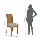Ver imagem 3 de Conjunto Mesa Celebrare Com Tampo 4 Cadeiras Naturale Athenas Móveis Lopas