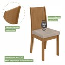 Ver imagem 6 de Conjunto Mesa Celebrare Com Tampo 4 Cadeiras Naturale Athenas Móveis Lopas