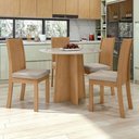 Ver imagem 2 de Conjunto Mesa Celebrare Com Tampo 4 Cadeiras Naturale Athenas Móveis Lopas