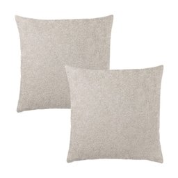 Kit 2 Capas para Almofada em Bouclé Quadrada Várias Cores Cor:bege - 1