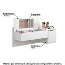 Ver imagem 2 de Penteadeira Suspensa Camarim Blush com 2 Portas e Espelho - Branco