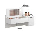 Ver imagem 3 de Penteadeira Suspensa Camarim Blush com 2 Portas e Espelho - Branco