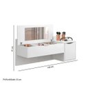 Ver imagem 4 de Penteadeira Suspensa Camarim Blush com 2 Portas e Espelho - Branco