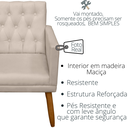 Ver imagem 4 de Poltrona Cadeira Capitone Decorativa para Sala de Estar Recepção Salão de Beleza Manicure Madeira Ma