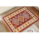Ver imagem 1 de Tapete Turco Kilim - Antep - 1,40m X 2,00m - Vermelho - Desenho 002 - Niazitex