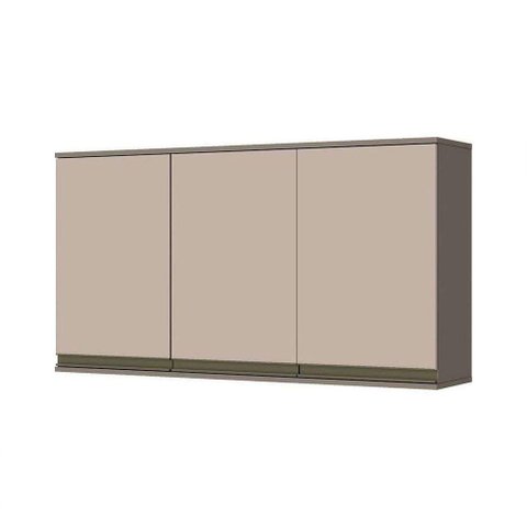 Armário Aéreo Heen 3 Portas Connect C56 1,20 Cm Duna/Cristal