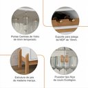 Ver imagem 4 de Cristaleira Bari Branco com Cedro - Móveis Casa D