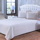 Ver imagem 1 de Colcha Matelassê - Casal - Ultrasônica - com Porta Travesseiros - Sicilia - Marfim - Rozac